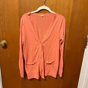 J. Crew Vibrant Coral Knit Top